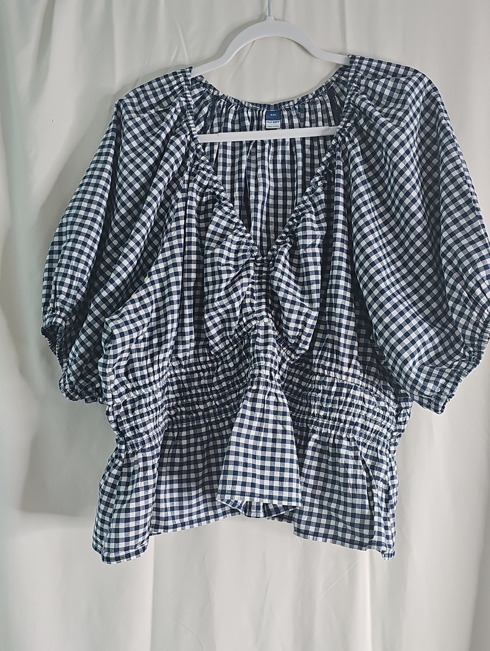 Old Navy Navy and White Gingham